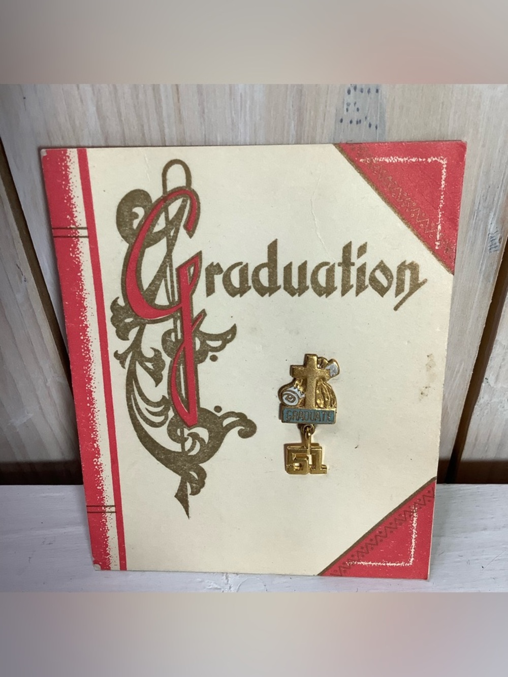Vintage 1951 Religious Christian Graduation Pin